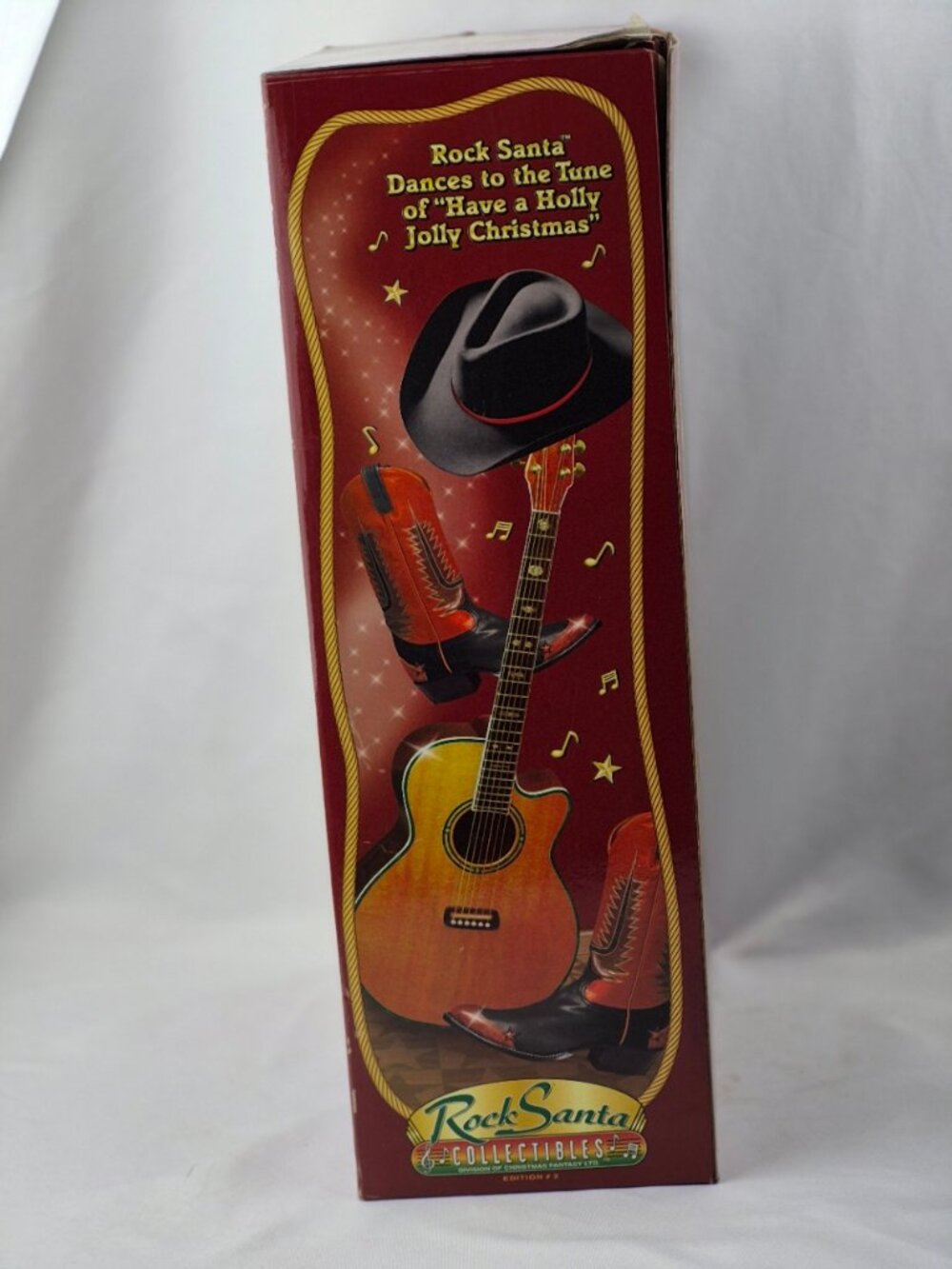 Holly Jolly Rock Santa Alan Jackson Animated Dancing Cowboy 1999 Sings & Swings - Picture 16 of 17